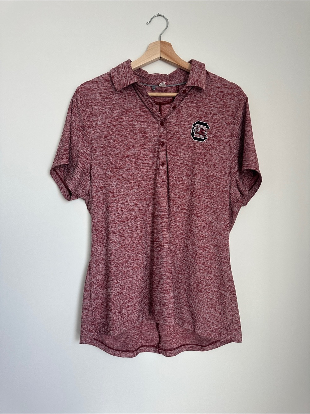 Under Armour Women's Marled Garnet Short Sleeve Polo